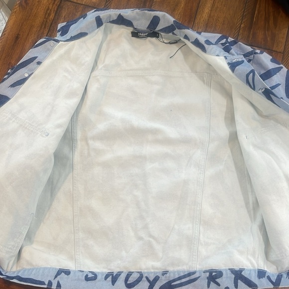 Jaded London Graffiti Blue Jean denim jacket oversized Small urban street wear - Picture 16 of 16